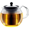 thumbnail image 1 of Bodum 1801-16 Assam Tea Press, Permanent Filter, Glass Handle, 1.0 L/34 oz - Black/Transparent, 1 of 7