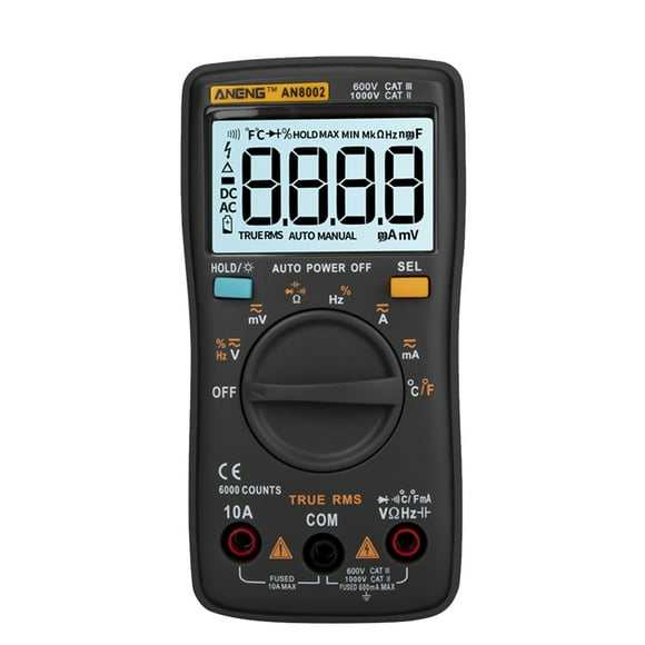 ANENG AN8002 6000 Unités Vraies RMS Multimètre Numérique Ampèremètre Portable Mini