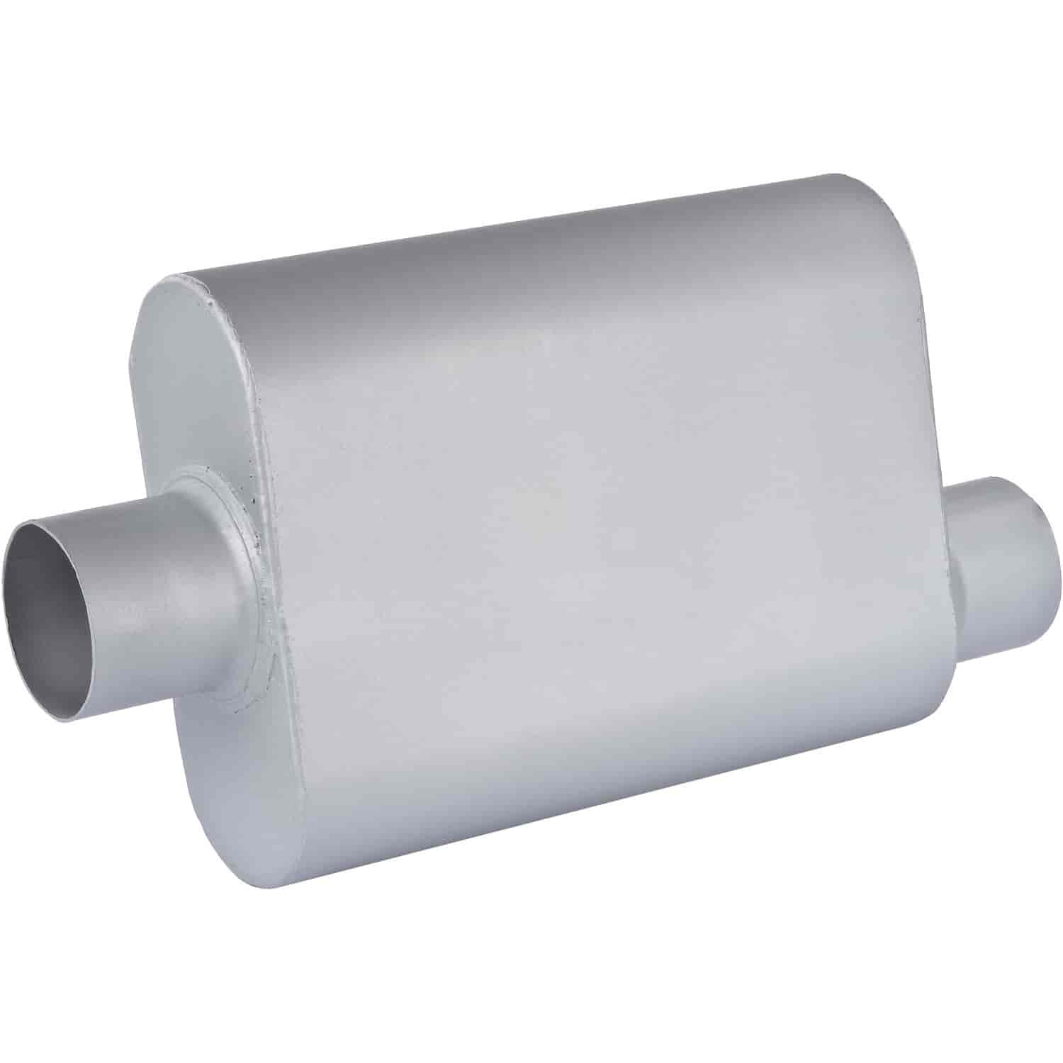 JEGS 30231 Chambered DeepTone Muffler 3 in. Center Inlet / Offset