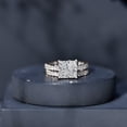 thumbnail image 5 of Rosec Jewels IGI Certified 4 Carat Lab Grown Princess Cut Diamond Engagement Ring with Enhancer - Wedding Ring Set - E-VS1 Grade, 14K White Gold, US 3.00, 5 of 9