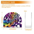 thumbnail image 4 of Yayeee Napkin Holder for Table Set of 2 Kitchen Paper Tissue Organization, Purple Wavy Plaid, 4 of 8