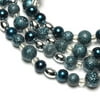 Cousin Metallic Blue Textured Mix Beads, 107 Piece