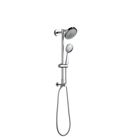 Fennocasa Polaris 2 Shower Set - 6" High-Pressure Rain Shower Head & Handheld Combo - Chrome