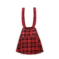 thumbnail image 4 of Rbaofujie Women Plaid Printing Above Knee Elegant Ladies Little Black Party Club Strap Skirt Dress for Women Summer Fall Shirt Dress Red, 4 of 4