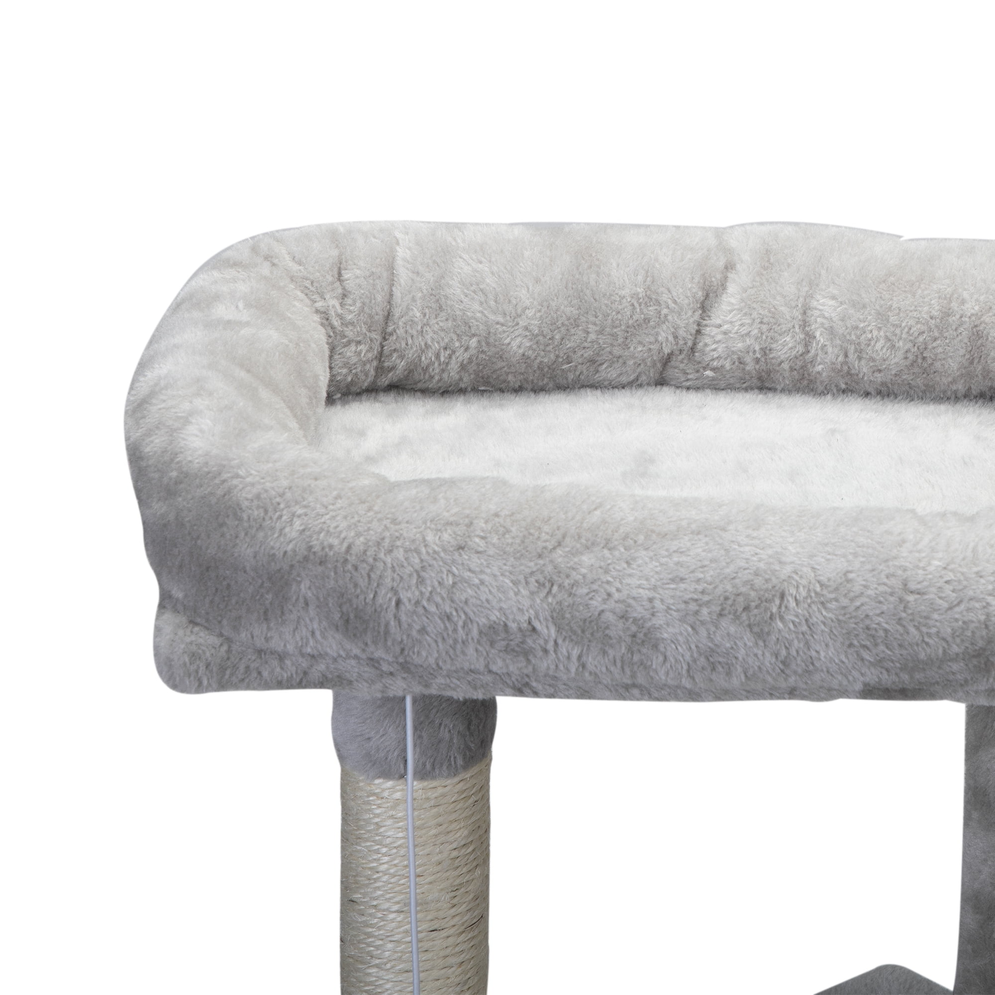 Pefilos 33" Cat Tower for Indoor Cute Cat Tree Kitten Cat Condo with Jump Platform Cat Furniture, Light Gray Pefilos 33" Cat Tower for Indoor Cute Cat Tree Kitten Cat Condo with Jump Platform Cat Furniture, Light Gray