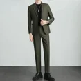 thumbnail image 3 of Blazer ajustado coreano de alta calidad 2024, traje completo para hombre, tendencias de colores sólidos, conjunto de traje de 2 piezas, disfraces de hombre, moda casual, 3 of 5