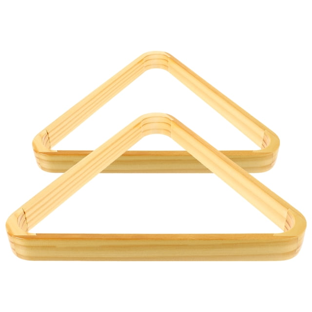 2pcs Solid Wood Triangle Billiard Pool Ball Racks Essential Pool Table Accessories For Pool Balls Spot Stickers Pool Table