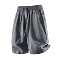 thumbnail image 5 of Mens Casual Sweat Shorts Drawstring Summer Beach Stretch Quilted Shorts Workout Running Big and Tall Size XS-3XL Gray, 5 of 9