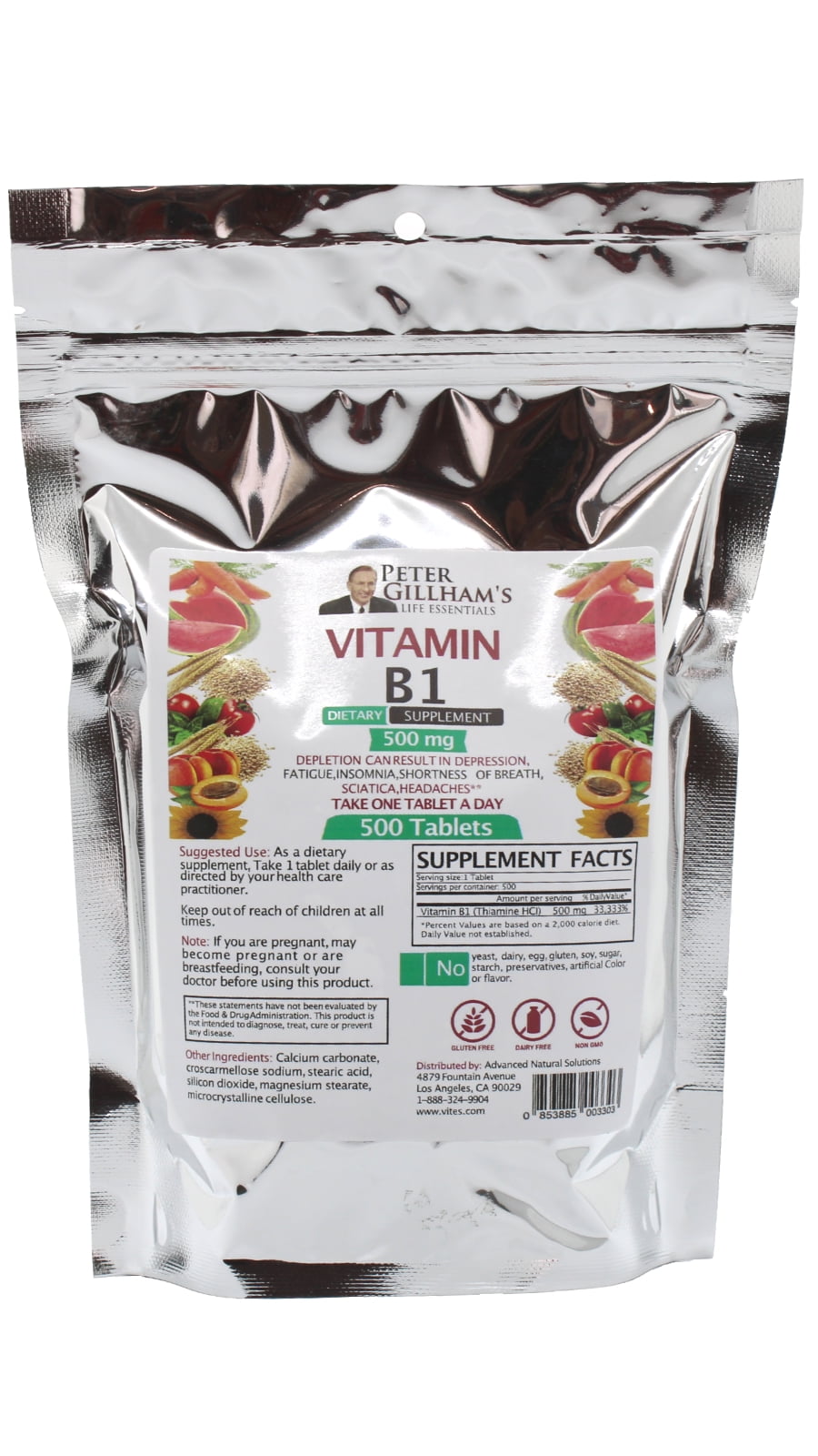 Vitamin B1 500mg 500 Tabs