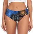 thumbnail image 1 of Fotbe Starry Night Charging Dinosaur Calzones Estampados para Mujer – Ropa Interior de Algodón, Cómoda, Suave y Elástica-X-Large, 1 of 6