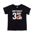 thumbnail image 4 of 3rd Birthday Baller Shirt for Boys Sports Theme Party T-Shirt for 3 Year Old Toddler Black Shirt 2T, 4 of 5