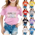 thumbnail image 3 of Girls Easter Shirt Vintage Comfortable Red Rabbit Print Easter Cute Tshirt Boys Kids Toddler 2026 Short Sleeve T-Shirt Tops, 3 of 4