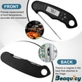 thumbnail image 3 of Beaquicy  Instant Read Meat Thermometer Waterproof with Magnet,and Stainless Steel Probe for Kitchen Cooking, 3 of 7