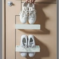 thumbnail image 4 of DefiDgd Wall Mounted Slippers Rack Organizer,No-drill Self Adhesive Hanging Shoe Rack for Door,for Bathroom,Kitchen,Living Room(White), 4 of 6