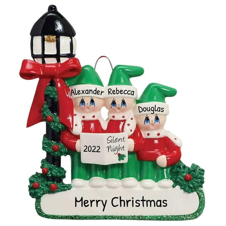 

Kafei Christmas Tree Pendant Resin | Family Under Street Lights Personalized Ornament | Blessing Christmas Tree Ornaments Novelty Home Decor Free Personalization