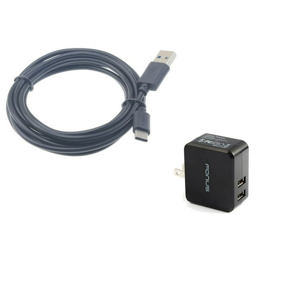 Home Charger for Amazon Fire Max 11 (2023) - 17W 2-Port USB 3.4A Type-C Cable 6ft Power Compatible With Amazon Fire Max 11 (2023) Tablet