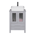 thumbnail image 4 of Eclife 24" Freestanding Sinlge Bathroom Vanity With Ceramic Vessel Sink, Faucet, Drain, 4 of 11