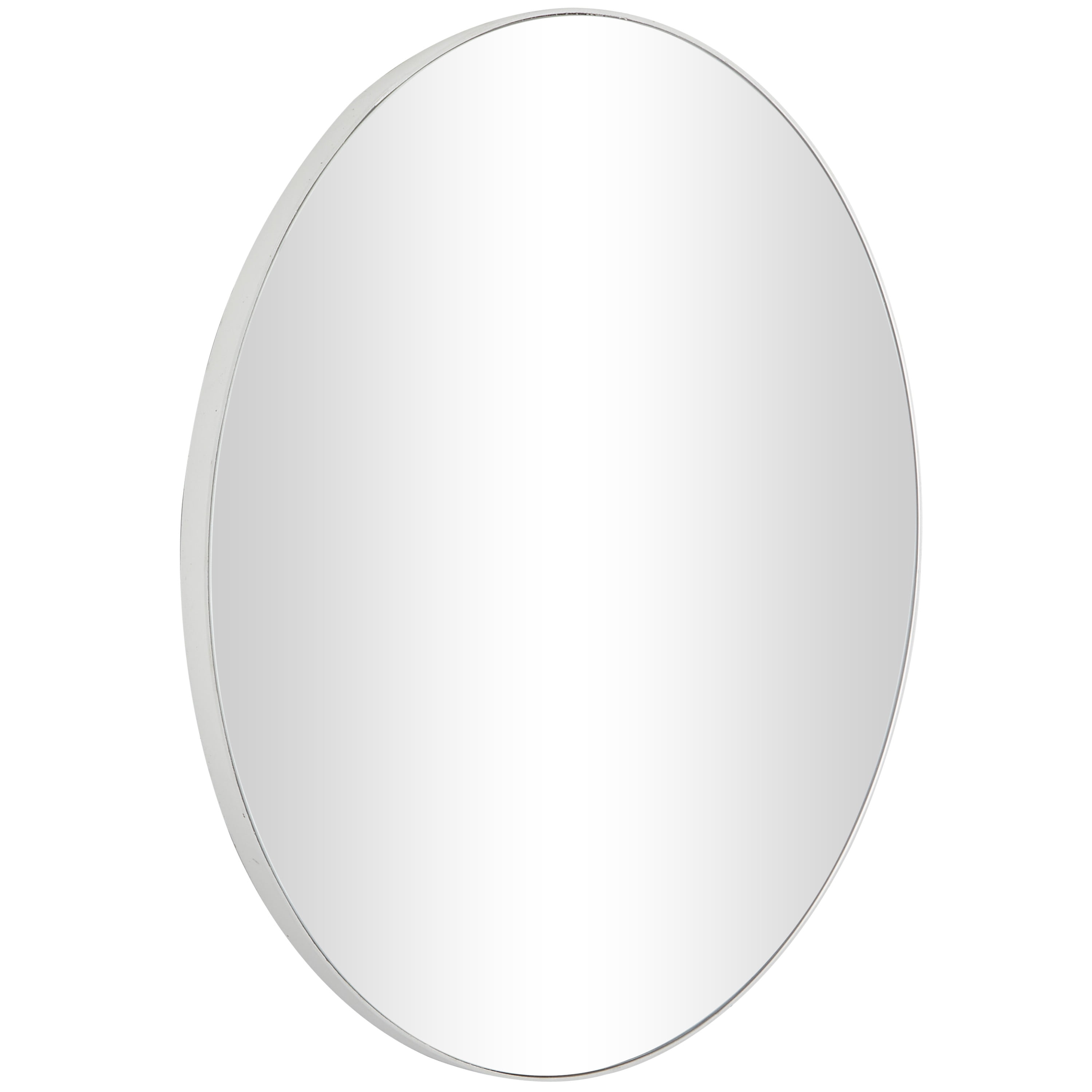 DecMode 36" x 36" White Simplistic Wall Mirror with Thin Minimalistic Frame