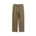thumbnail image 1 of Men's Solid Color Casual Straight Leg Pants Full Length Pants, 1 of 7