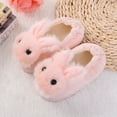 thumbnail image 4 of WREESH Cozy Fuzzy Bunny Slippers for Toddler and Kids: Infant Warm Shoes with Soft-Soled for Comfortable Slippers Pink, 4 of 9