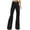 Black, variant on Susanny Junior Girls Corduroy Pants Flare Wide Leg High Waist Bell Bottoms Sweatpants Casual Vintage Ladies Long Pants Brown 3XL