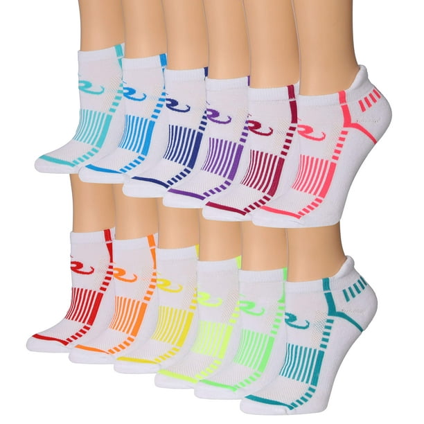 Ronnox Women's 12-Pairs Low Cut Running & Athletic Performance Tab Socks  Small/Medium WRLT18-AB-SM - Walmart.com