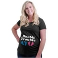 thumbnail image 4 of Double Trouble Twins Expecting Women's Maternity T Shirt Tee Brisco Brands X, 4 of 7