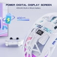 thumbnail image 5 of A2 Wireless Gaming Mouse Double Mode 2.4G/ Bluetooth,Transparent RGB Wireless Mice with 5 Adjustable DPI Compatible with PC, Mac, Laptop - White, 5 of 8