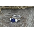 thumbnail image 5 of HeartsAndYou 2ct Natural Blue Sapphire Engagement Ring 100% 14k SOLID White Gold Three Stone, 5 of 9
