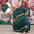 thumbnail image 4 of Teal Gold Wave Marble Pattern Luggage Cover Fashion Suitcase Cover Baggage Covers Fit 25-28 Inch Luggage (Go Travel), 4 of 5