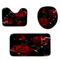 thumbnail image 5 of 4PCS Shower Curtain Sets with Non-Slip Rug, Valentine's Day Decor with Non-Slip Rugs, Toilet Lid Cover and Bath Mat, Curtain Bathroom Accessories Set, 5 of 6