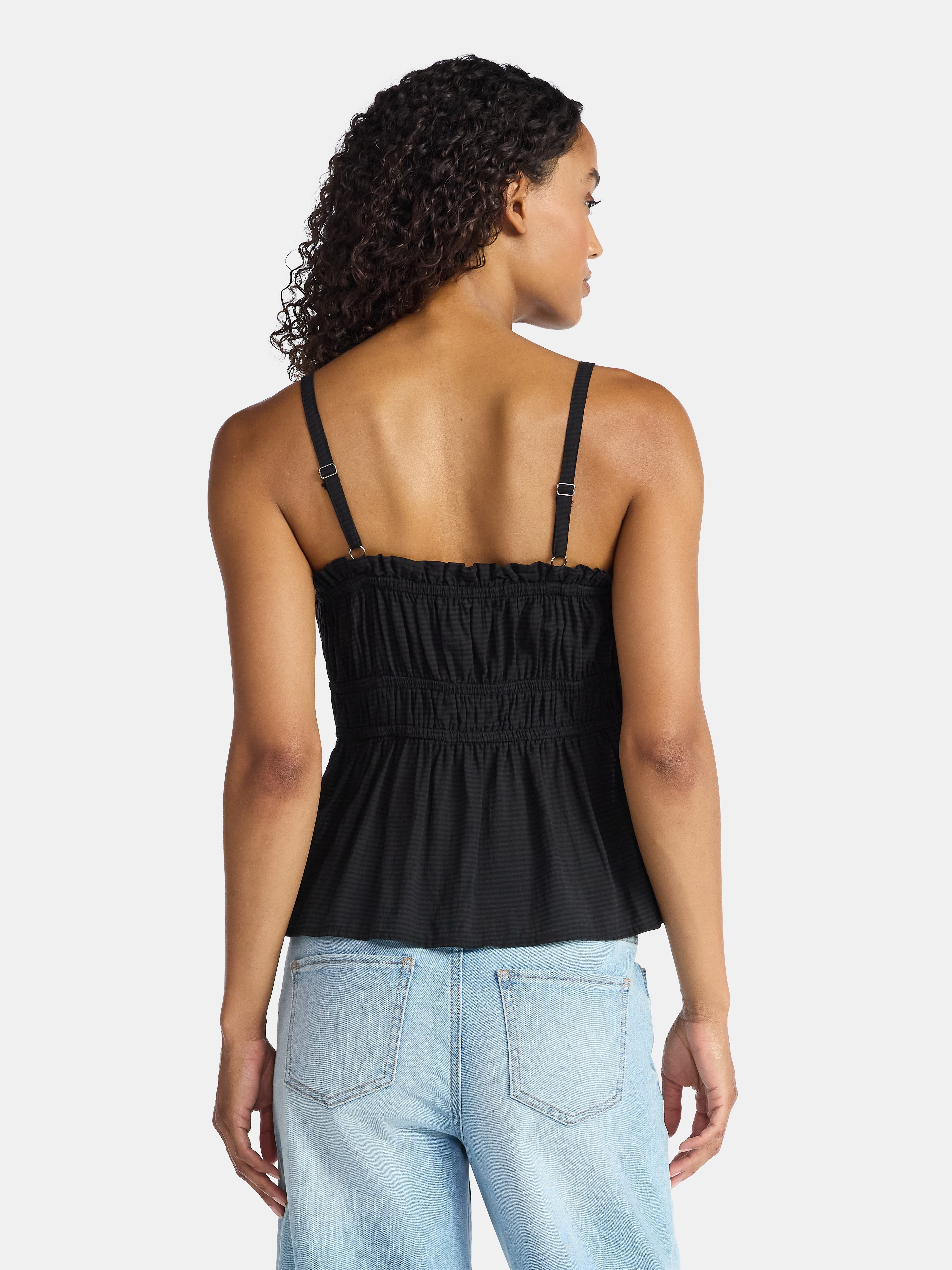 Time and Tru Women's Tonal Stripe Tank Top, Sizes XS-XXXL
