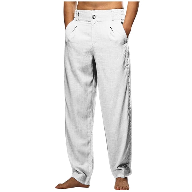 Dagugfen Mens Lounge Pants Straight Leg Ruched Loose Lightweight Business Casual Work Pants Solid Color