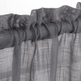thumbnail image 2 of Linen Rod Pocket Top Semi Sheer Window Treatment Valance for Small/Half Windows 1 Piece (52" W x 18" L, Gray), 2 of 4