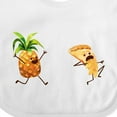thumbnail image 4 of Inktastic Pineapple Chasing Pizza Boys or Girls Baby Bib, 4 of 4