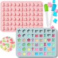 thumbnail image 1 of Silicone Mold - Silicone Gummy Candy Molds & Ice Cube Trays, Set Of 2 Silicone, 1 of 5