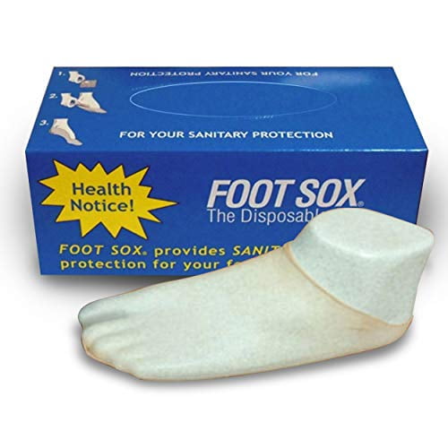 Disposable Foot Socks, Box Of Bulk Nylon Slip On Stockings for Trying On Shoes, Beige Try Footies for Women and Men, 144 Piece