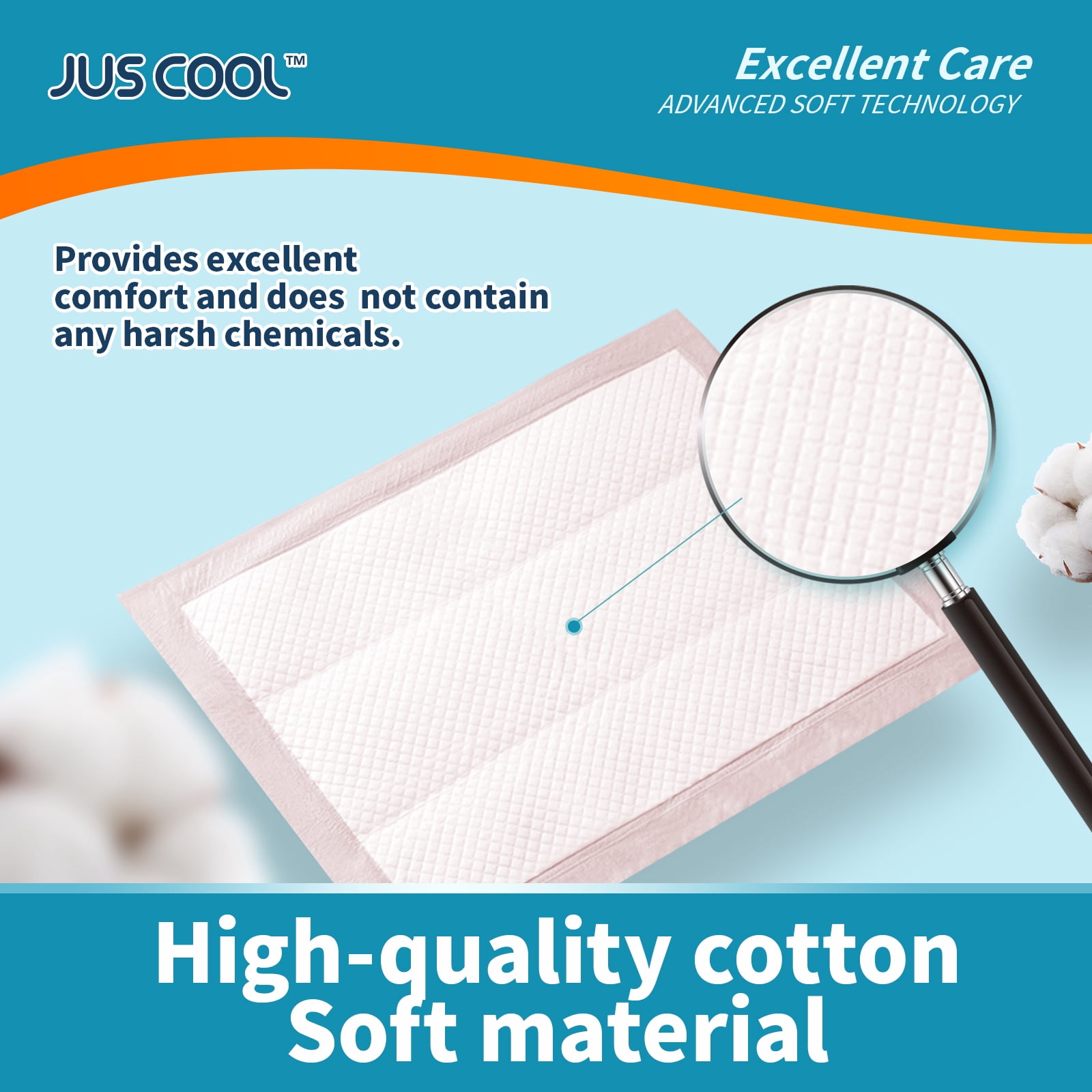 HOPE BABY Disposable Changing Pads, 30”x 36”(50 Count) Underpads Portable Diaper Changing Pads, Soft Bed Pads Ultra Absorbent and Waterproof