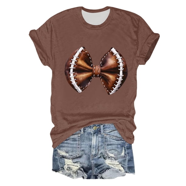 Fiudx Liquidación de Ofertas Flash Blusas de Manga Corta con Cuello Redondo y Estampado a La Moda para Mujer