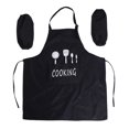 thumbnail image 1 of Delantal de cocina antiincrustante para el hogar + juego de fundas para cocinar, herramienta de cocina (negro), 1 of 1
