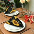 thumbnail image 3 of GZHJMY Sunflower Cloth Napkins Set of 6, Reusable Washable Polyester Dinner Napkins for Family, Restaurant, Wedding, Party Decor 20 x 20 Inch, 3 of 7