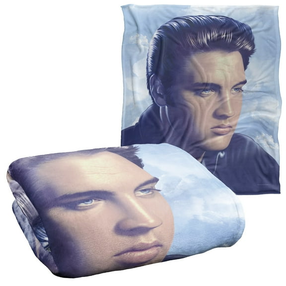 Elvis Presley Big Portrait Officially Licensed Silky Touch Super Soft Throw Blanket 50' x 60'