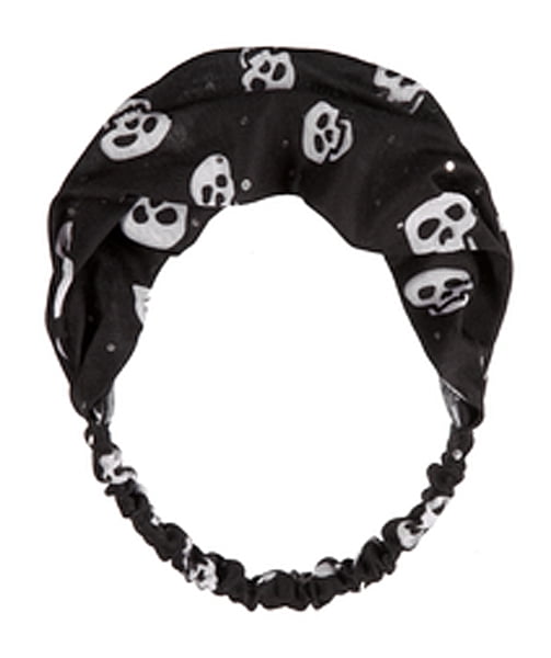 Black Halloween Fashion Headband With a Skull Pattern Design By Ganz