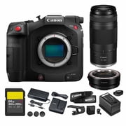 Canon EOS C80 6K Full Frame Cinema Camera RF International Version (6389C002) + Canon RF 75-300mm Lens + Adapter EF-EOS R + 64GB Card
