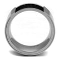 thumbnail image 3 of Luxe Jewelry Designs Men's High Polished Stainless Steel Ring with Jet Black Epoxy, Size 11 (Pack of, 3 of 4