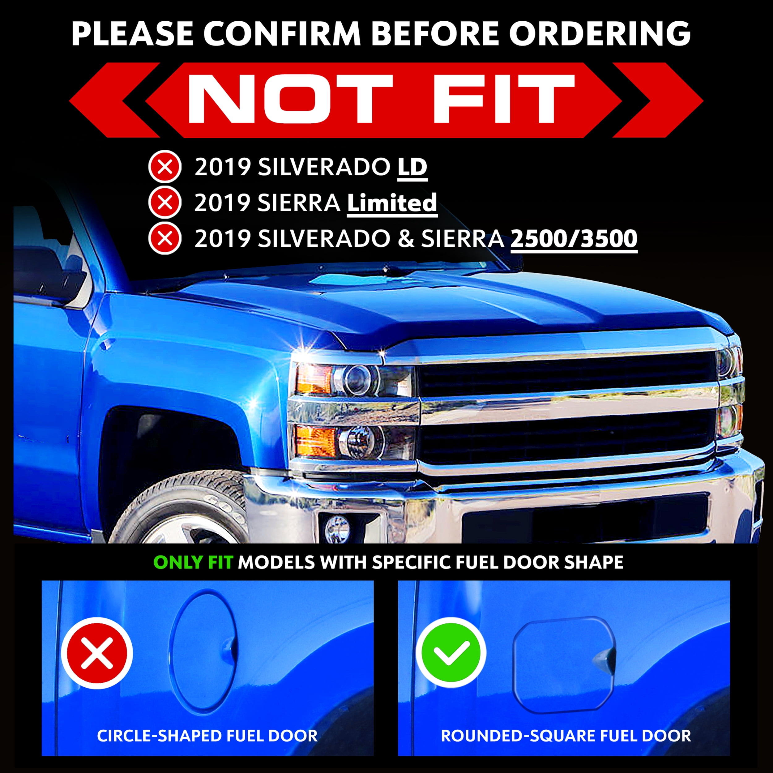 Tyger Auto Tyger Access Running Boards Compatible with 2019-2026 Chevy Silverado GMC Sierra 1500; 2020-2026 2500 3500HD | Crew Cab | TG-AS2C24001 | Textured Black Drop Step Rail