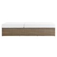 thumbnail image 4 of Lounge Chair Chaise, White, Rattan, Wicker, Outdoor Patio Balcony Cafe Bistro Garden Hospitality Restaurant, Modern Contemporary HB34601, 4 of 10