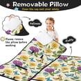 thumbnail image 3 of Butterfly and Floral Purple Pattern Teens Toddler Nap Mat with Pillow, Sleeping Mat Bag for Preschool Daycare 59"x22", 3 of 6