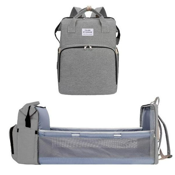 4-in-1 Convertible Baby Diaper Bag - Get Organized with Multi-Purpose Travel Baby Bag - Includes Bassinet & Changing Pad Lightweight Design Wears 4 Ways - Spacious Interior