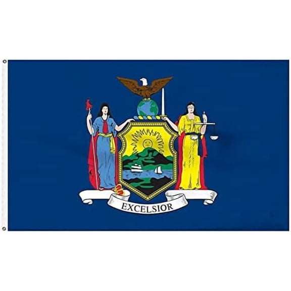Super Tough New York Flag 4 x 6 Feet Nylon | Durable and Fade-Resistant | Perfect for Indoor and Outdoor Display | Made in USA | Colorful appearence